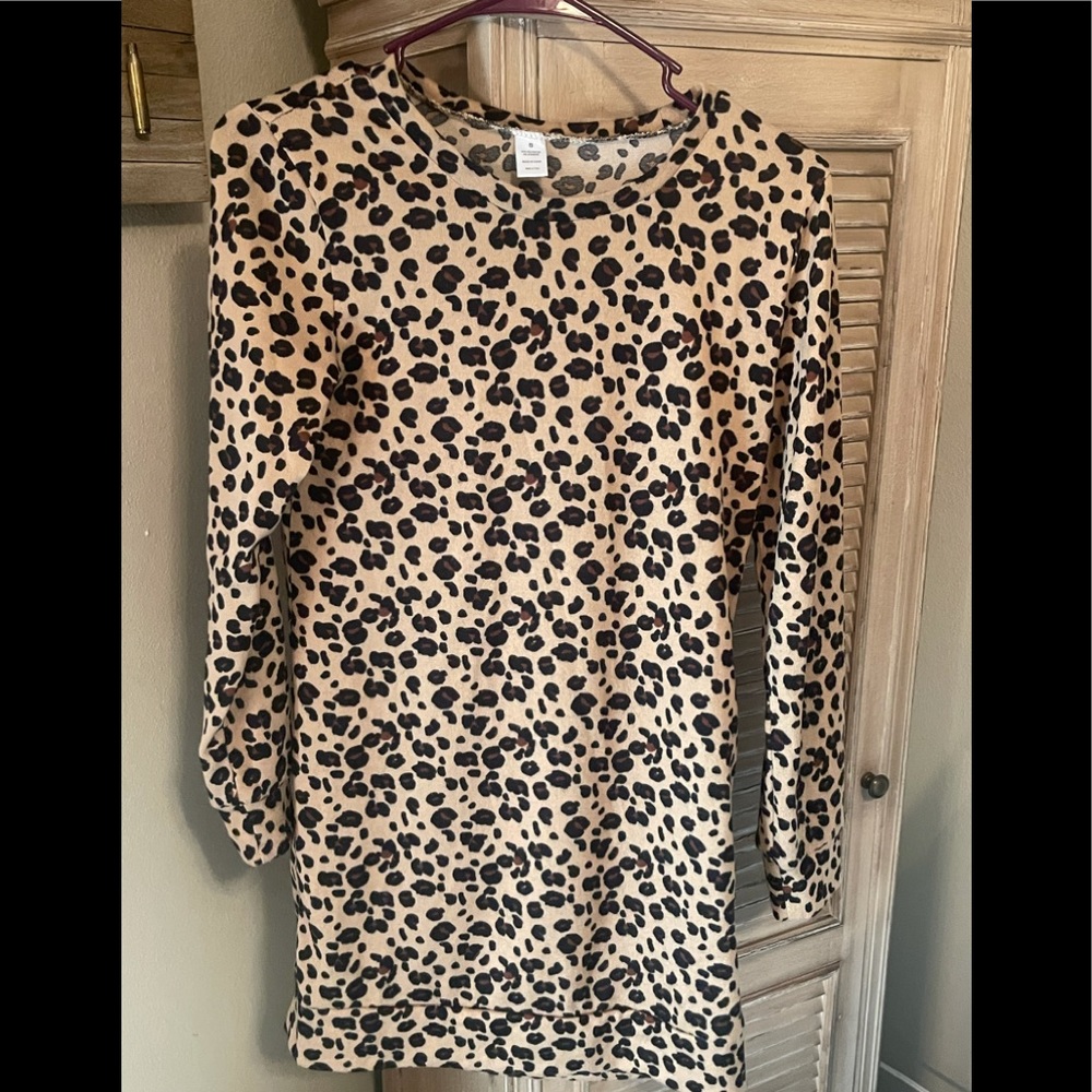 Leopard print fitted dress
